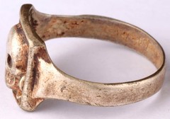 Memento mori engraving skull ring bones Remember to die signet Antique amulet