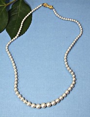 Vintage Delicate Beaded Necklace / Choker Faux Pearl Beads Jewelry Gift For Her