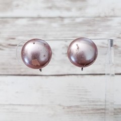 Vintage Screw On Earrings Pink Pearlescent – Poor Condition