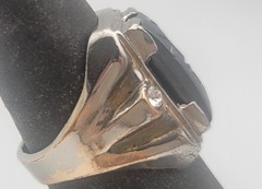 Vintage Refurbished Men’s 1/30 14K RGP Hematite Intaglio Cameo Ring Sz 9