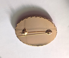 Vintage West German Pink Plastic Floral Brooch Unused