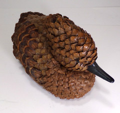 Handmade Pine Cone Duck Folk Art Figurine Rustic Craft WV14
