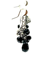 Victorian Gothic Black French Jet Glass Jewelry Set Vintage Curated