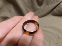 Vintage 1/4″ Turned Turtle Shell Ring Women’s ~9 3/4+ unused old new stock