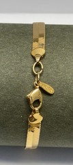 Vintage Napier Herringbone Bracelet, Gold Plated High-End Fashion Jewelry, 6mm