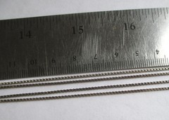30in long 4.6g STERLING SILVER ITALY 925 BOX CHAIN NECKLACE VINTAGE