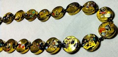 Vintage Venetian Fancy Glass Beads ala Gustav Klimt Beaded Necklace Demi Parure