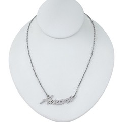 Vintage Italy Sterling Silver 925 | Amore Necklace 16.5″-18.5″