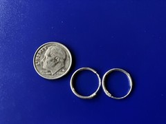Vintage 925 Sterling Silver 5/8″ 1mm Hollow Hoop Earrings 0.5 Grams ~ J23