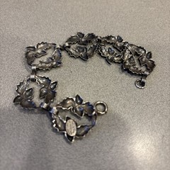 Vintage Danecraft Sterling Silver Acorn Art Deco Bracelet