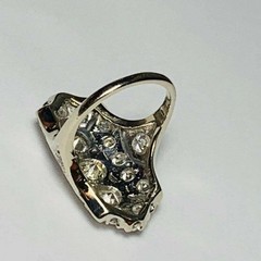 Art Deco Style Round Cut Lab Created Diamond Filigree 925 Silver Engagement Ring