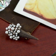 Vintage Women Rhinestone Baroque Brooch Accessories Retro Pearl Pins Party Gift