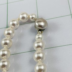 Vintage Elegant Classic Faux Pearl Very Light Grey Hue Long 53″ Necklace