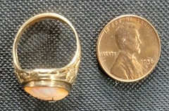 ViNtAge Estate Jewelry SOLID 14k Yellow GOLD Cameo Ring 3Grams Size 7, Excellent