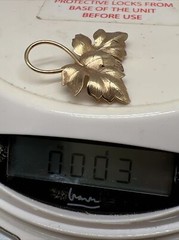 Beautiful Vintage Signed INC Leaves 1/20 12K GF Gold Filled Pin Brooch/ Pendant