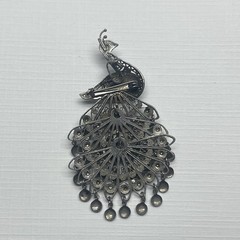 Filigree Peacock Pendant Brooch Combo Pin Jewelry – Birds