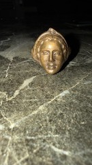 Vintage Bronze Ring – Goddess Bust
