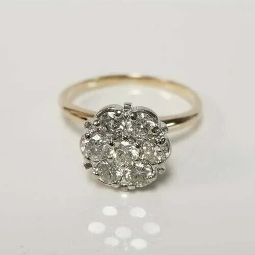 Vintage Art Deco Style 3.25Ct Round Lab Created Diamond 14K Yellow Gold FN Ring