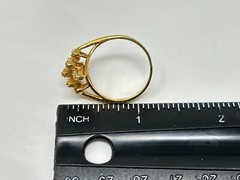 Gorgeous Yellow Gold-Plated CZ Cubic Zirconia Cocktail Size 9.75 Ring