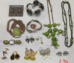 Lot Of Estate Costume Jewelry, 15 Pcs