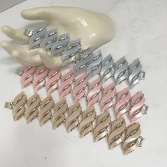 Wide Signed CLAUDETTE Pastel Thermoset Bracelet Vintage Jewelry New MCM CHOOSE