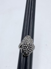 Vintage .925 Silver Clustered Ring 12g Sz 8!