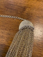 Vintage Multi-Strand Gold Chain Necklace Unsigned Statement Costume
