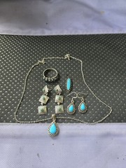 Vintage Sterling Silver Native American Style Jewelry Lot 4 Scrap Or Wear D3
