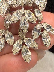 Vintage Weiss Rhinestone Chandelier Brooch Silver Tone Full of Sparkle Waterfall