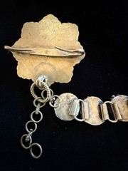 Traditional Afghan MetalWork Sweater Guard With Agate + Other Stones