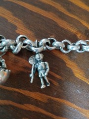Vintage J.J. Jonette Sterling Silver 3D Nursery Rhyme Novelty Charm Bracelet 66g