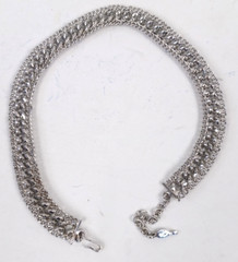 Vintage Sarah Coventry Silver Tone Chain Choker Necklace Signed 16″