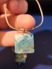 Sterling Silver Blue Stone Dangle Earrings