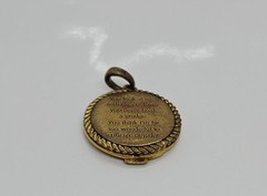 Vintage Dog Photo Pendant with Poem on Back 1″