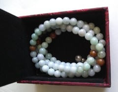 Jade AAA necklace 108 pieces 6 mm beads 30 inch long Light green jasper jewelry