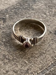 925 Sterling Silver Ring Amethyst Vintage Women Size 6.5