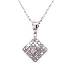 Round Cut Lab Created Diamond Love Propose Gift Pendent 14K White Gold Finish