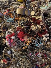Estate Wholesale Junk Drawer Jewelry Lot 8 Plus Lbs Wearable Or Craft Untested