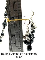 Victorian Gothic Black French Jet Glass Jewelry Set Vintage Curated